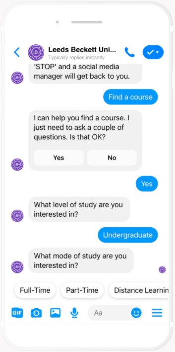 Lead Beckett sử dụng phần mềm chatbot Chatfuel Tăng 2 lần hiệu quả hài lòng thay vì sử dụng hotline tư vấn